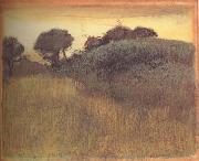 Edgar Degas, Wheat Field and Green Hill